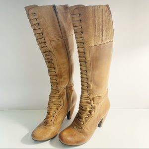 Miz Mooz Solis Lace Up Boot, Tan/Camel, 6